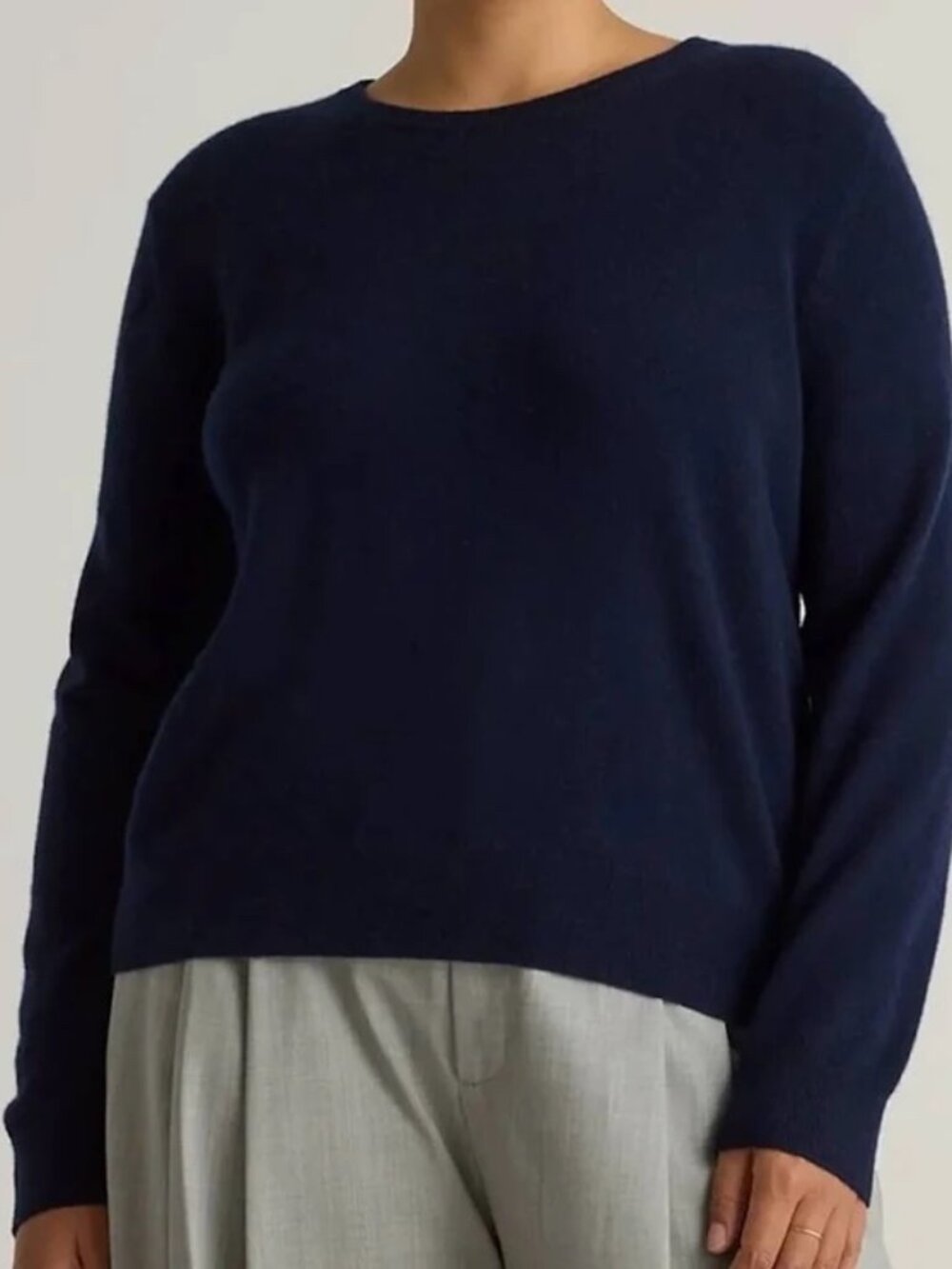 Quince Mongolian Cashmere Crewneck Sweater, XL, NWT, True Navy